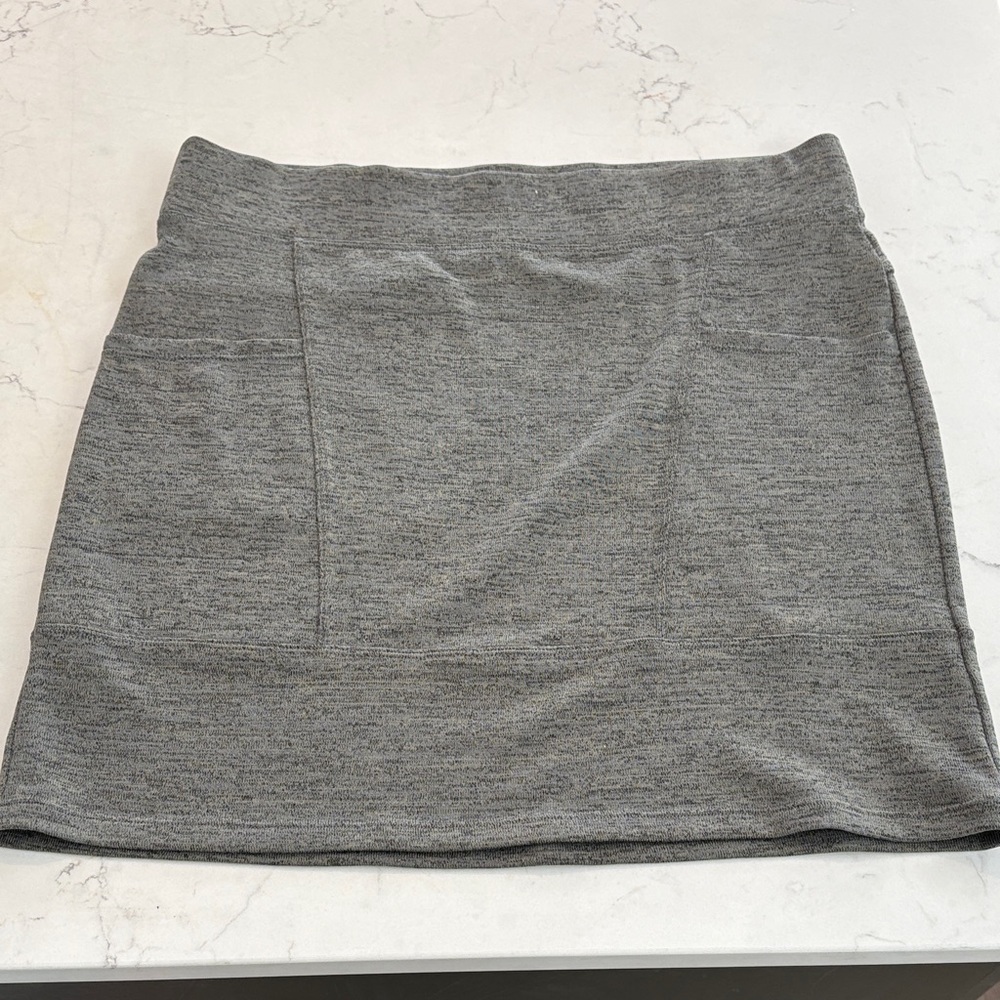 Toad&Co‎ Intermezzo skirt space dyed charcoal gray with pockets